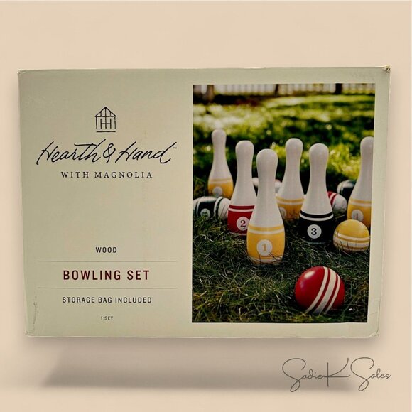 13pc Wood Lawn Bowling Set - Hearth & Hand Magnolia - Target 2023 - Picture 5 of 5